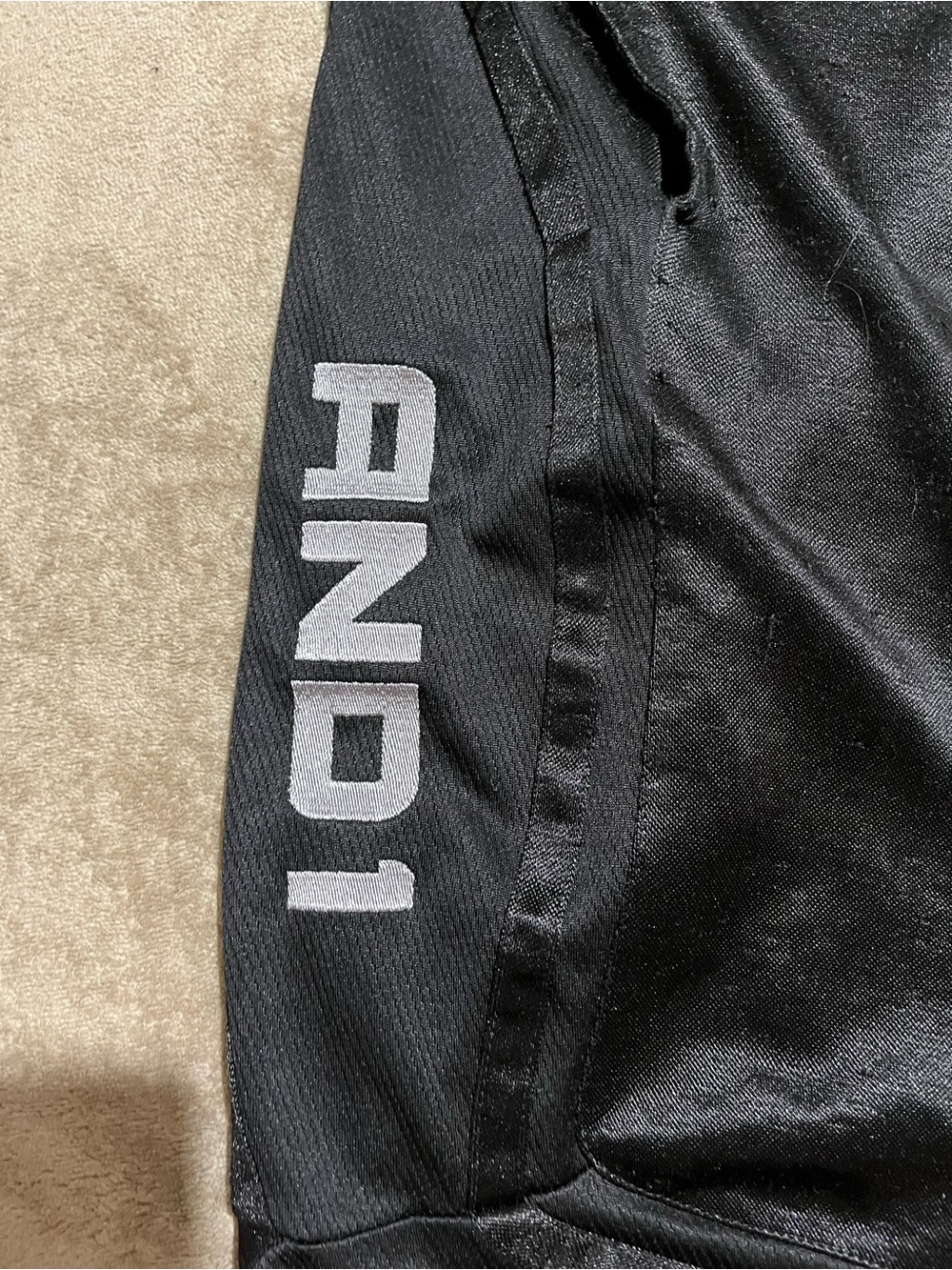 And1 Black Jogger Pants with White Logo-3XL